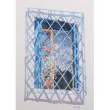 Anette Kane (20th Century British. "Window", Watercolour, Signed, 12" x 9". Provenance; The Catto