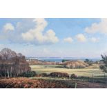 Burnett (20th Century) American. An Extensive Coastal Scene, Oil on Artists Board, Signed, 20" x
