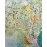 After David Jones (1962-2010) British. A Landscape, Print, 24.5" x 19'5", together with a print