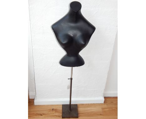 An early 20th century Harris & Sheldon Ltd cast iron mannequin, with associated female fibreglass torso.