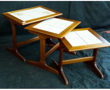 Retro tile top nest of tables