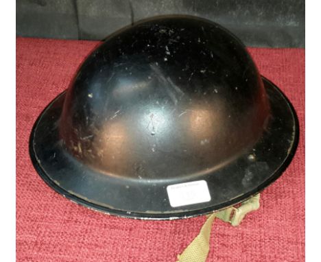 Military British helmet with strap 