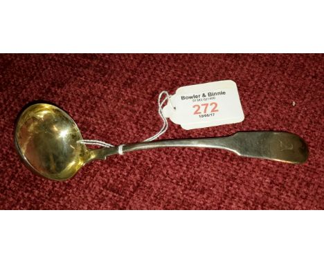 Victorian Scottish Edinburgh small ladle, maker James Howden & Co, 16cm long