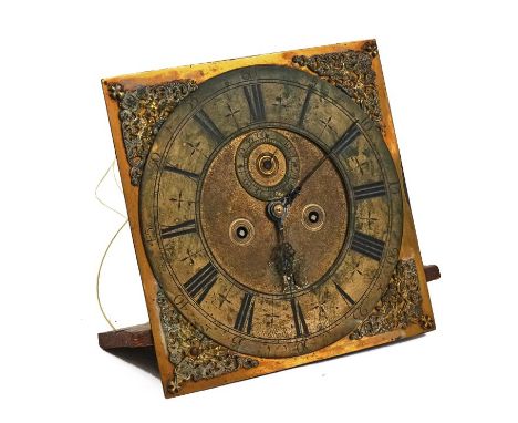 A GEORGE II LONGCASE CLOCK MOVEMENT WITH 12IN. SQUARE DIALBy Peter Mallett, LondonThe twin train movement with five turned pi