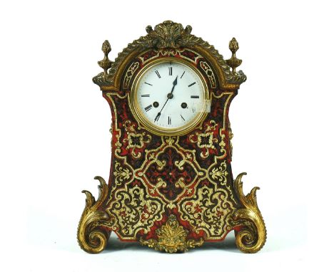 A FRENCH BOULLE MANTEL CLOCKThe movement stamped 'MIROY FRES A PARIS'A French Boulle and gilt metal mounted mantel clock, the