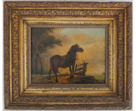 Attributed to Paulus Potter (Dutch, Old Master, 1625 - 1654) Studie Twee Paarden in de Wei bij een Hek Study of Two Horses in