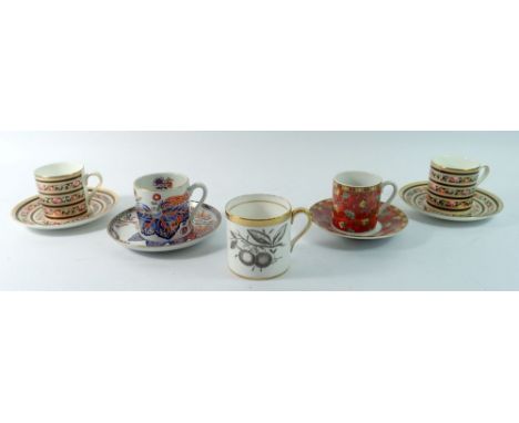 Two Wedgwood Clio coffee cans, a Spode coffee can etc.