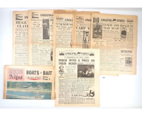Eighteen editions of the wekly Angling Times newspaper from 1963 plus an anniversary edition of the first publication in July