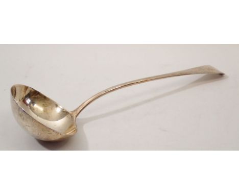 A Georgian silver large ladle, London 1817 William Eley I &amp; William Fearn, 193.7g