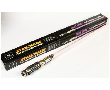 Master Replicas Star Wars Force FX ROTS Mace Windu Lightsaber 2005 SW-206 (untested). Condition opened Good to Good Plus