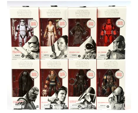 Hasbro Star Wars Black Series 6inch First Edition White Box Full Set Of 8 inc Cal Kestis, Kylo Ren, Rey &amp; D-0, off world 