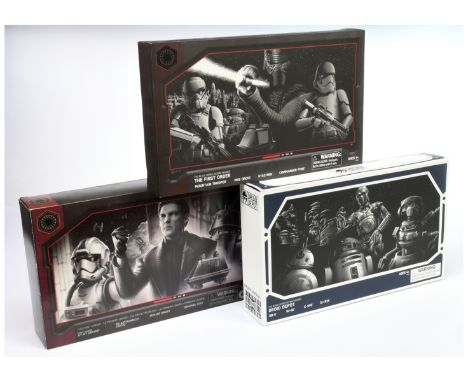 Disney Star Wars Galaxy's Edge Black Series 6 inch scale boxsets - DROID DEPOT (BB-8 R2-D2 C-3PO R3X), First Order (AT-AT Dri