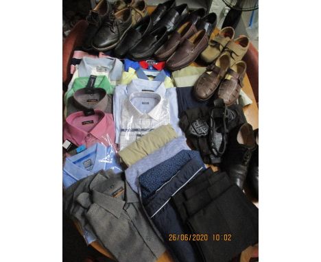 Two Eterna, brand new with tags, gents shirts size 15 3/4 neck, along with other gents clothing and shoes, mainly size 11. Lo