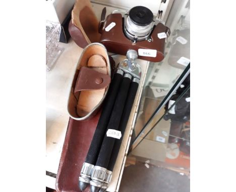 A Voigtlander Bessamatic camera on tripod 