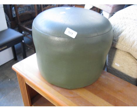 Piano stool and green pouffe 