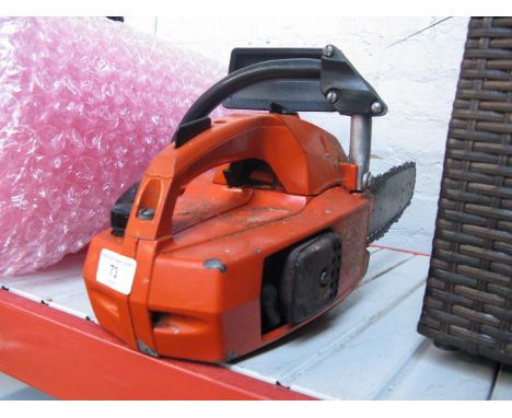 A petrol chainsaw 