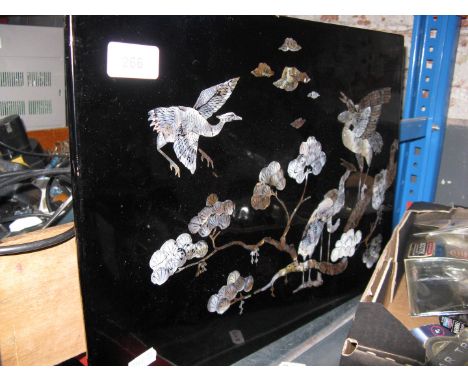 A Japanese mother of pearl plaque 