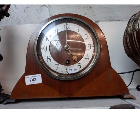 Walnut mantel clock 