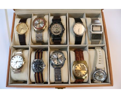 Good collection of assorted Men's wristwatches to include Sekonda, Timex, Casio etc.