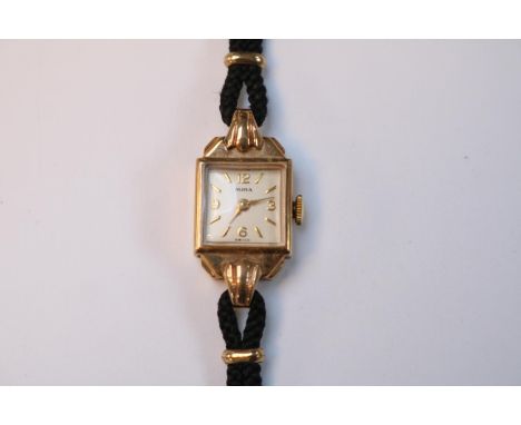 Ladies Mira 9ct Gold Wristwatch in Bulova case 