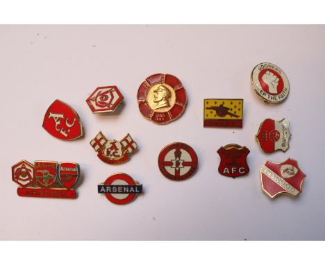 Collection of Vintage Arsenal Label and breast Badges 