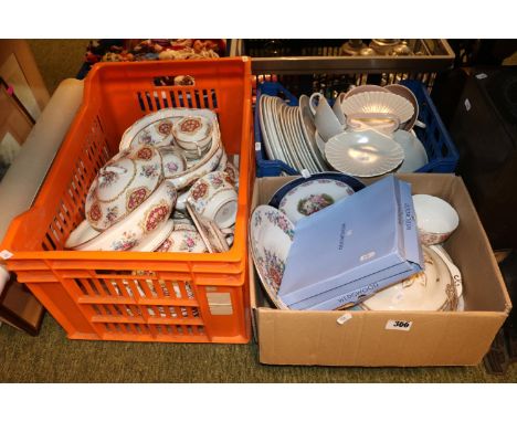 Box of Poole Pastel Service, James Kent Empress pattern Dinner service and assorted Ceramics