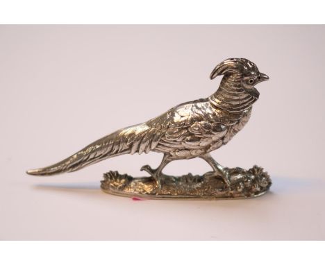 Silver Pepperette in the form of a Asian Pheasant 30g total weight 