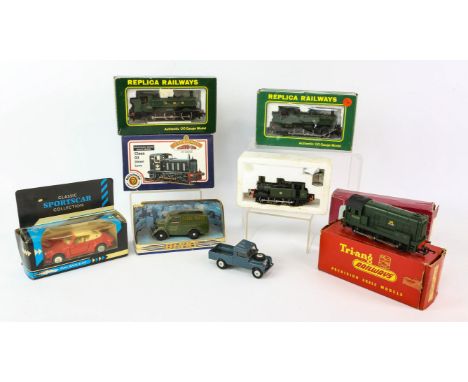 Five 00 gauge Locomotives, two replica railway models, No.11001 Pannier 0-6-0 GWR "Shirtbutton" 7768. No 11003 Pannier 0-6-0 