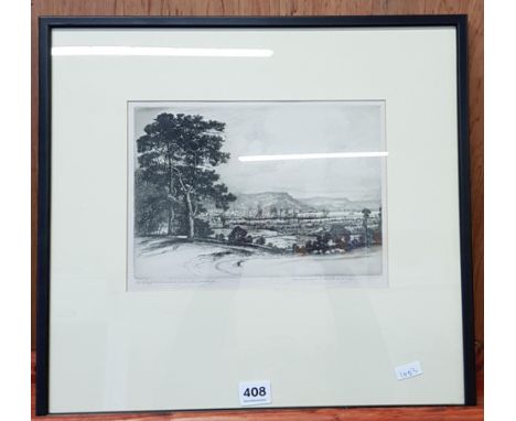 CRESSWELL BOOK ETCHING CAVEHILL FROM CASTLEREAGH