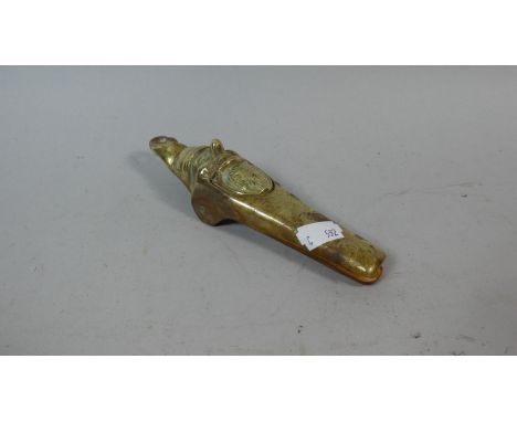 A Novelty Brass Nutcracker in the Form of a Gnomes Head, 18cm Long 