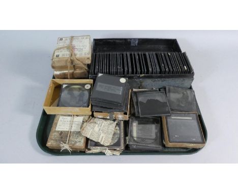A Large Collection of Mainly Monochrome Magic Lantern Slides to Include Religious, Hymns etc 