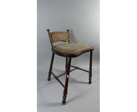 A Vintage Stool with Kidney Shaped Seat 
