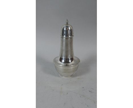 A Silver Sugar Sifter with Engine Turned Decoration 