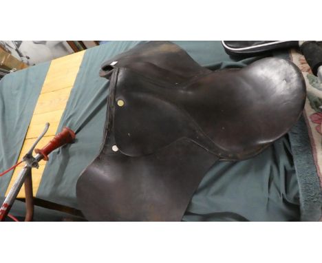 A Vintage Leather Saddle 