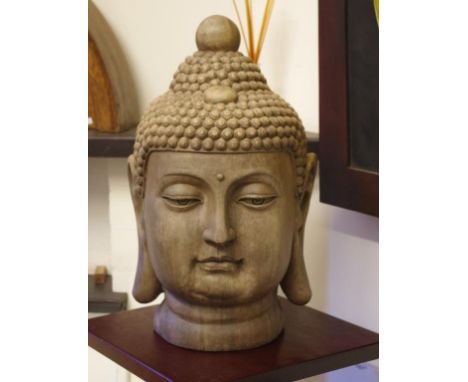 Ceramic Buddha head 51cm high approx