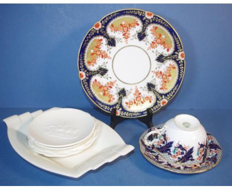 Royal Worcester cup & saucer, together with a Copeland Spode display plate & 4 other assorted dishes