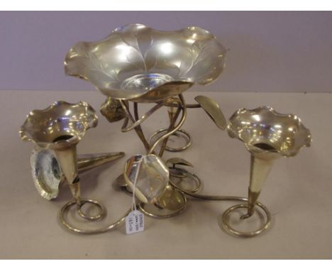 Victorian silver plate epergne centrepiece
