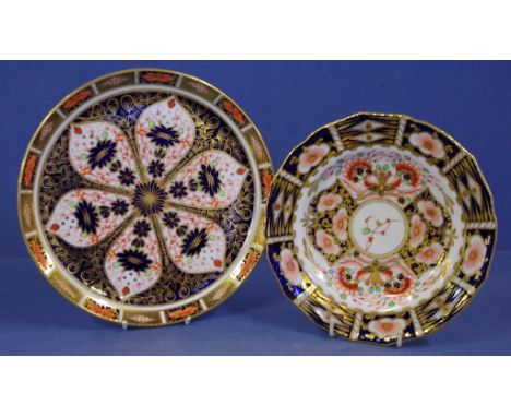 Two Royal Crown Derby "Imari" display plates D23cm approx