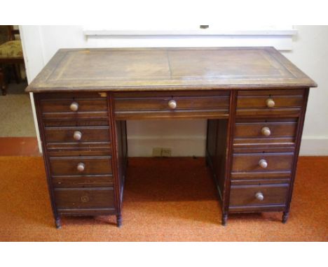 Vintage pedestal desk 122cm wide