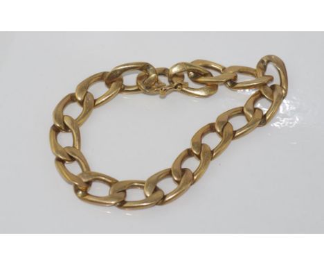 Good vintage 9ct yellow gold bracelet weight: approx 36.8 grams (with additional link), size: approx 21cm length