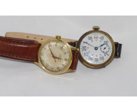Vintage Unicorn amphibian wristwatch together with another vintage watch