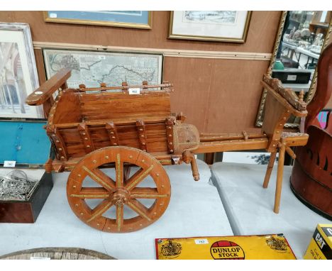 A VINTAGE STYLE WOODEN CART MODEL 