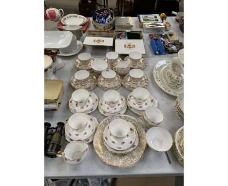TWO CROWN REGENT TEA SETS COMPRISING OF CUPS, SAUCERS, PLATES ETC 