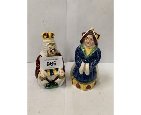 TWO BESWICK KING AND QUEEN OF HEARTS FIGURES 