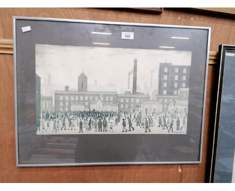 A FRAMED LOWRY PRINT 