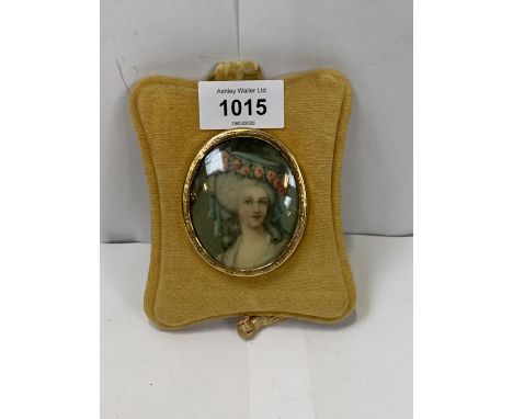 A MINIATURE PORTRAIT ON YELLOW MOUNT 