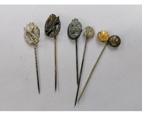 A GROUP OF GERMAN STICK PINS 