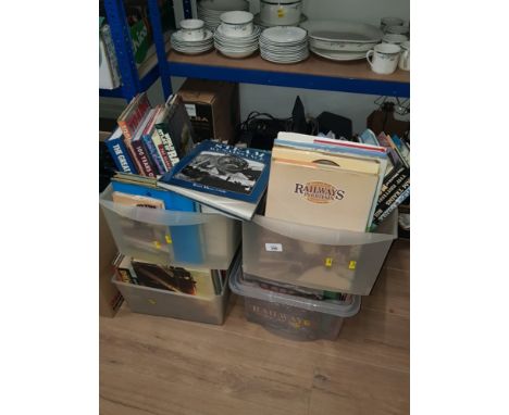 4 BOXES OF RAILWAY AND STEAM ENGINE BOOKS