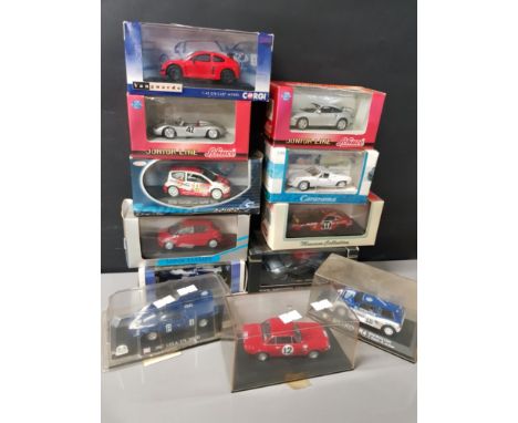 12 BOXED DIE CAST CARS INCLUDES CORGI VANGUARDS MODEL AND SOLIDO ETC