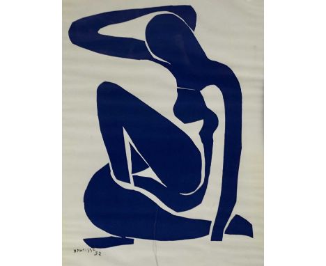 Henri Matisse: blue nude, off-set lithograph in colours, 59x79cm
